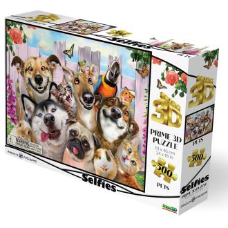 Puzzle 3D - Selfie - Kučni ljubimci 500 kom
