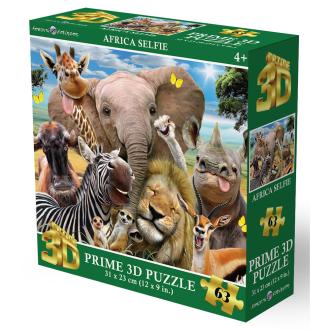 Puzzle 3D - Selfie - Afrika 63 kom 31x23cm