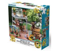 Puzzle 2D/3D - Smeđi i crni labradori 63 kom 31x23cm Giordano