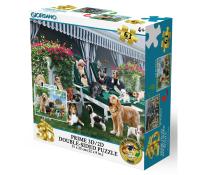 Puzzle 2D/3D - Psi u dvorištu / Proljetni štenci 63 kom 31x23cm Giordano