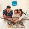 Puzzle 2D/3D - Psi u dnevnom boravku / Psi na verandi 500 kom 61x46cm Giordano
